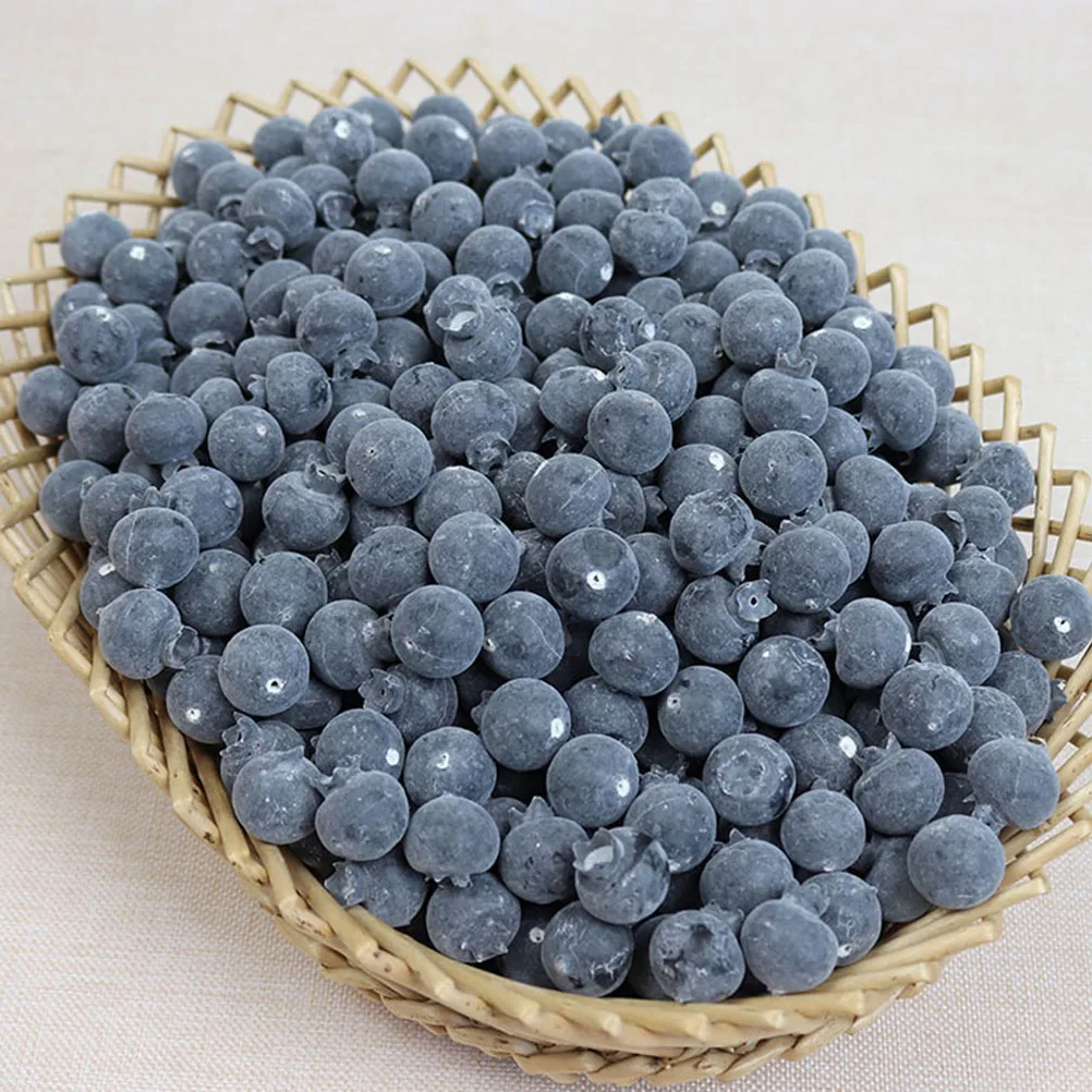 

50 Pcs Foam Blueberry Ornaments Blueberries Fake Fruit Artificial Decor Simulation Models