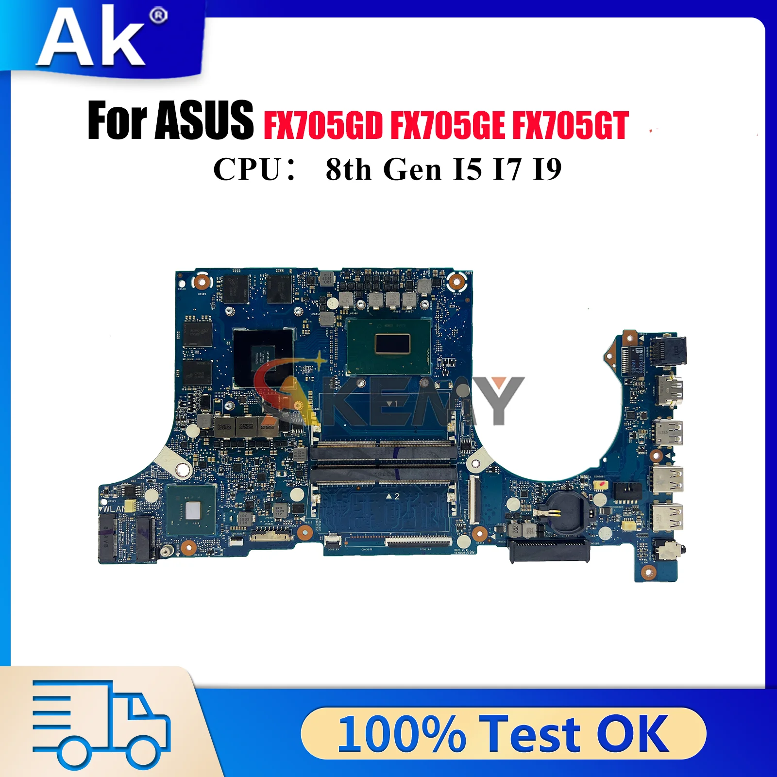 

FX705GD Материнская плата для ноутбука ASUS TUF Gaming FX705GE FX505 FX705GD FX705GT FX86FE FX86FD Материнская плата для ноутбука с процессором I3 I5 I7