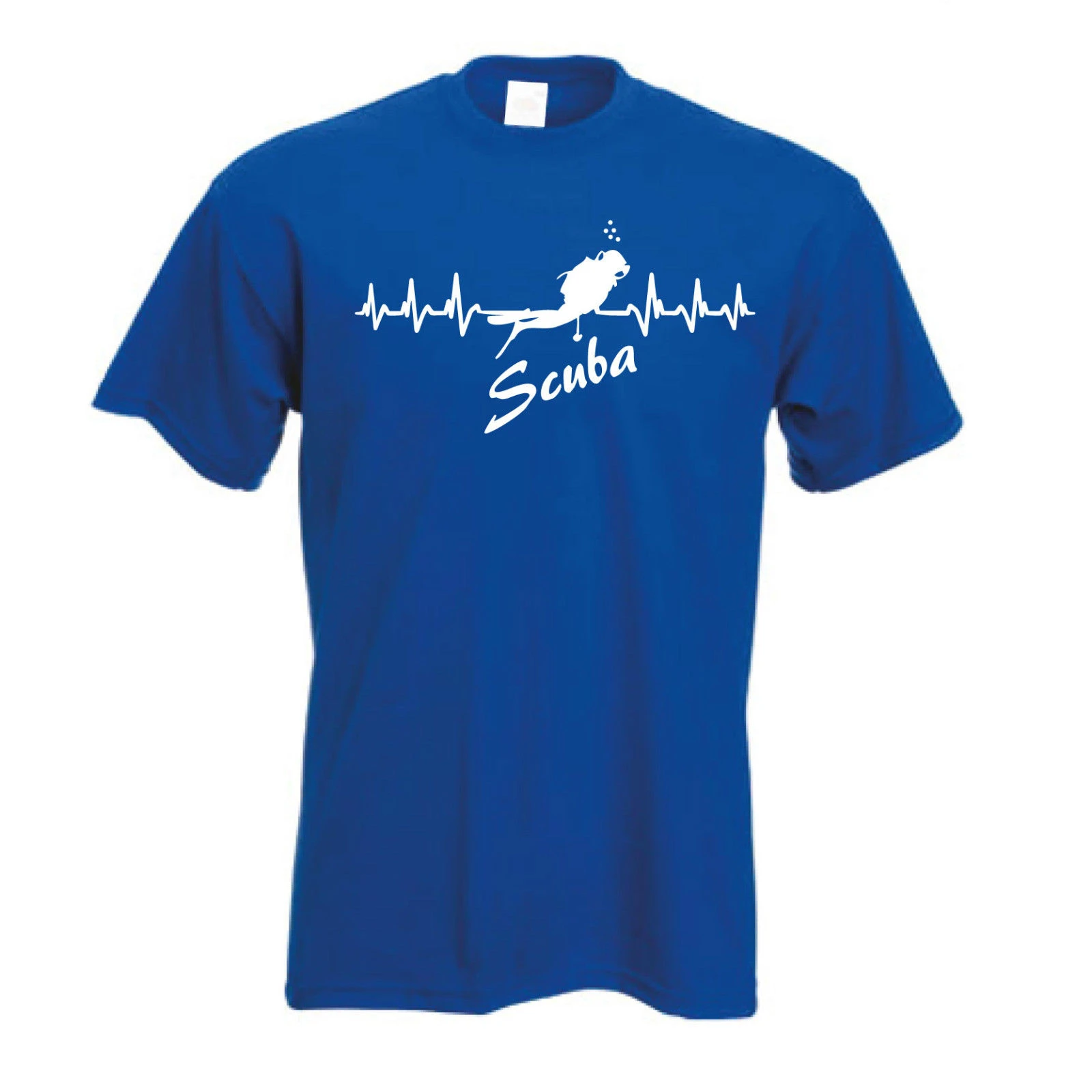 It's My HeartBeat Scuba Diving Scuba Diver T-Shirt 100% Cotton O-Neck Summer Short Sleeve Casual Mens T-shirt Size S-3XL
