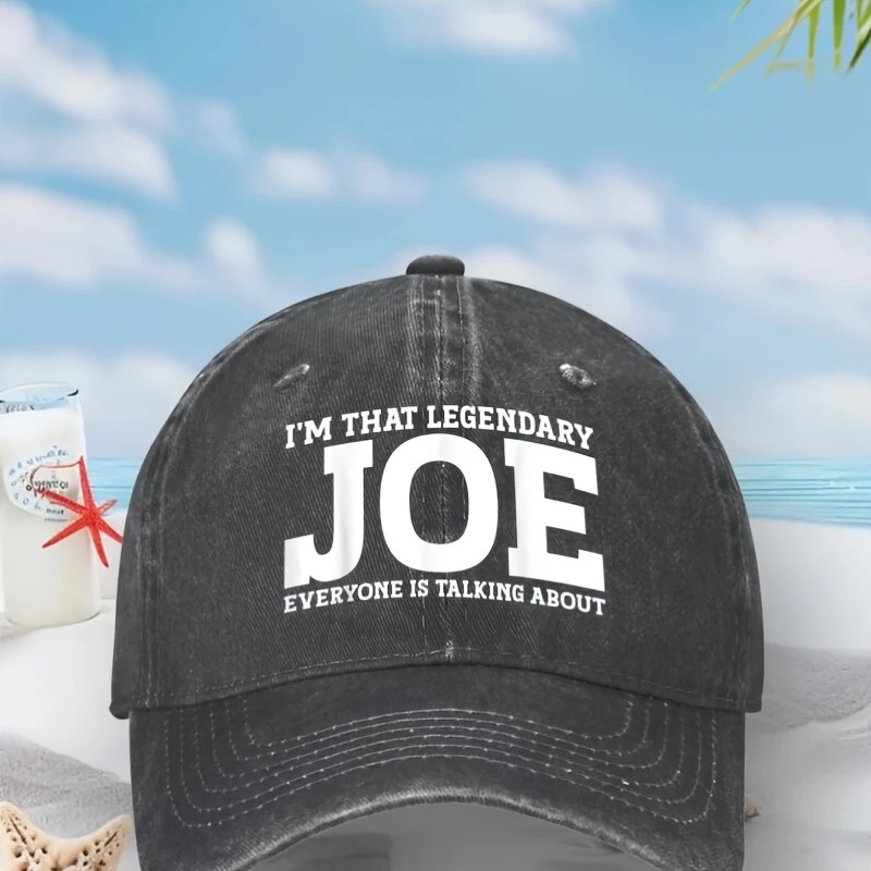 Fun Joe Baseball Cap with the Text I'M That Ary Joe - Unisex Adjustable Snapback Cap, Casual Street Style, Machine Washable, Letter Print, Perfect for Everyday Wear and Themed Events