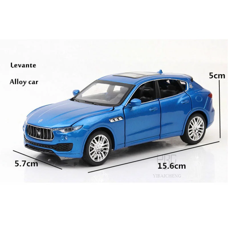 1:32 Maserati Levante Alloy Car Models Toy Suv Off-road Metal Model 6 Doors Opened Simulation High Quality Pull Back SUV Model