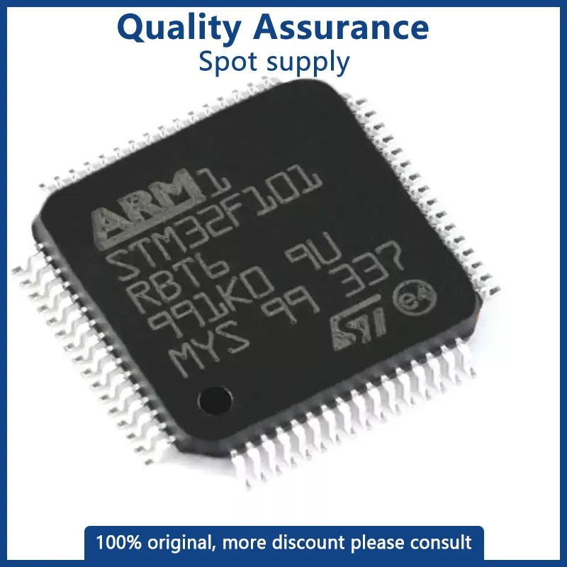 New Original STM32F101RBT6 STM32F101RB STM32F101 STM32F STM STM32 IC MCU 32BIT 128KB FLASH Chip LQFP-64