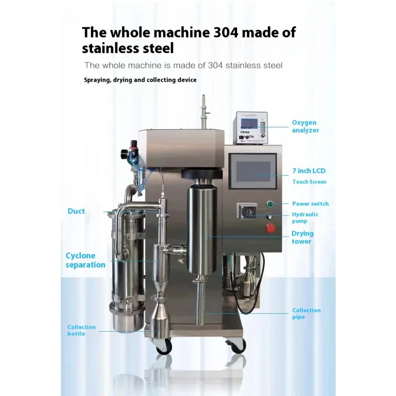 

Mini Vacuum Organic Centrifugal Spray Dryer Machine Laboratory Mini Bench-Top Small Spray Dryer Coffee Spray Dryer Small Scale