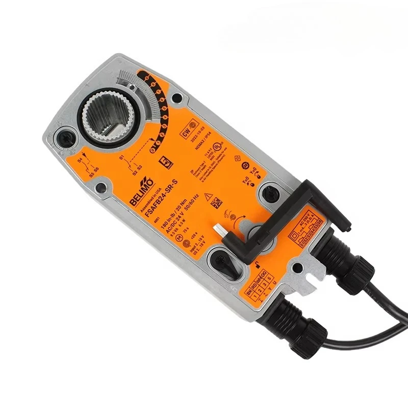 Original FSAFB24-SR FSAFB24-SR-S 2-10V Regulating Fire Valve Actuator 20Nm Spring Reset ADC24V Electric Actuator HVAC