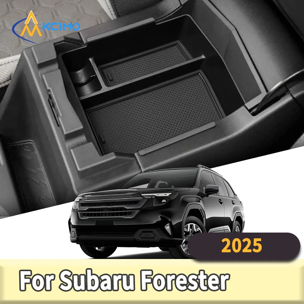 

Center Console Armrest Organizer Tray for Subaru Forester 2025 Black Storage Box Stowing Tidying Auto Interior Accessories
