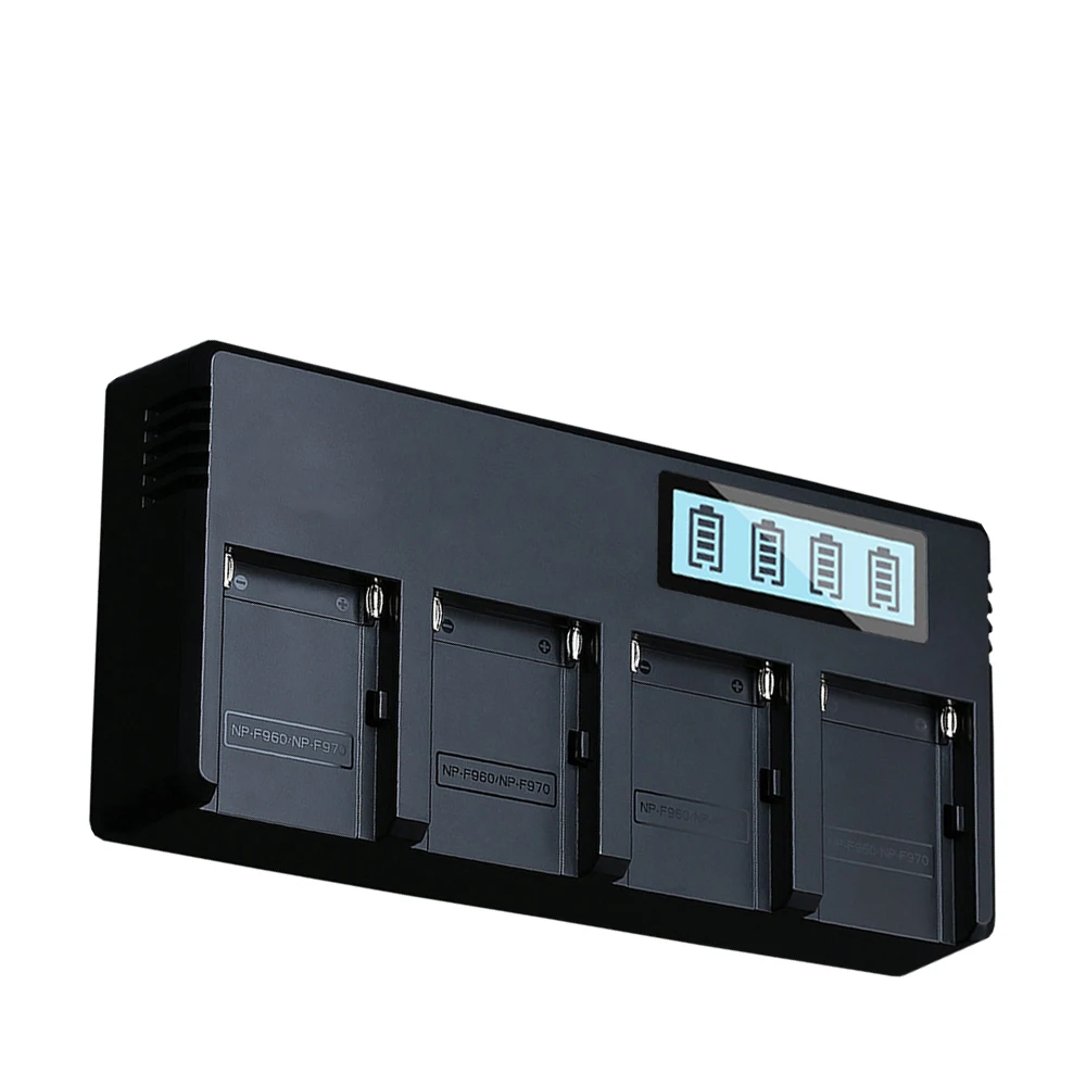

LCD Display Battery Charger for Sony NP-F970 NP-F550 NP-F570 NP-F750 NP-F770 NP-F930 NP-F950 NP-F960 Battery 4-Channel
