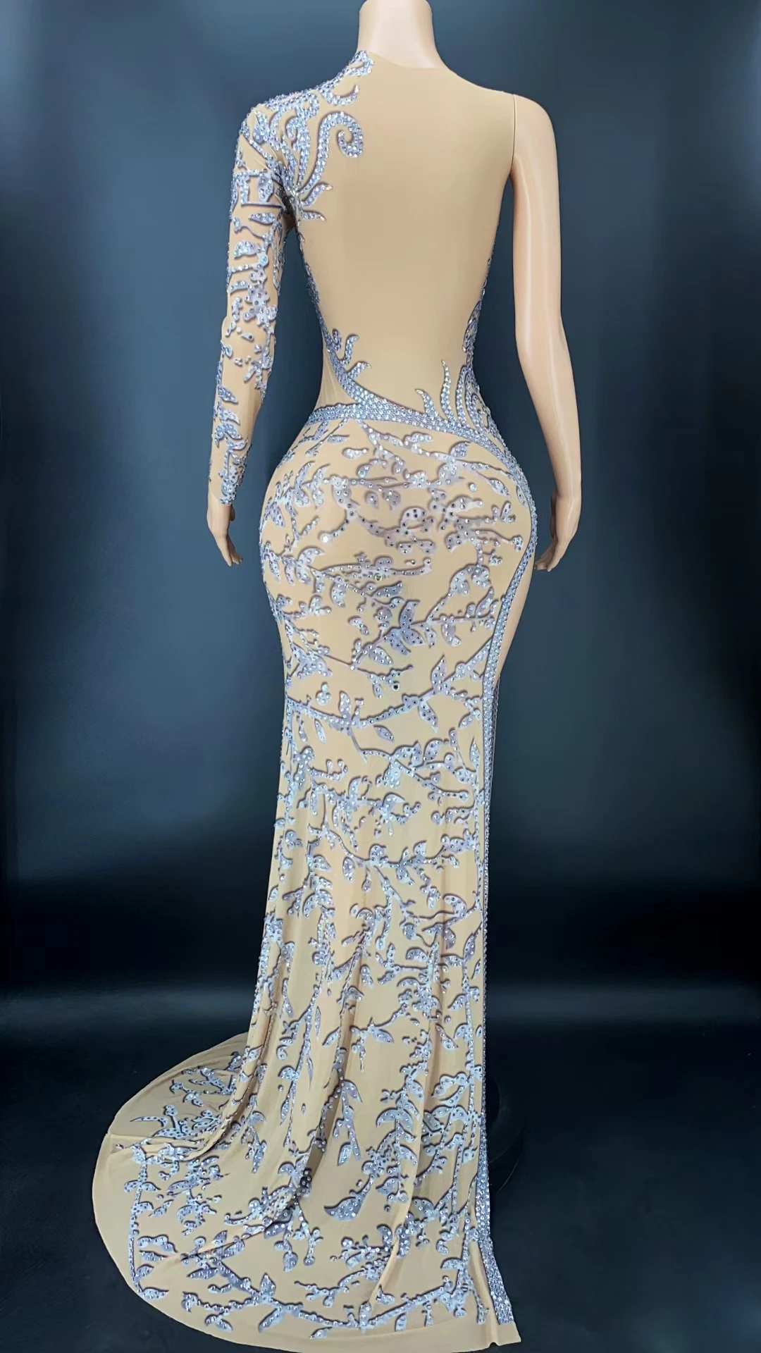 Sparkly High Split Floor-lengt - Women Formal Wear Photoshoot 评论和价格