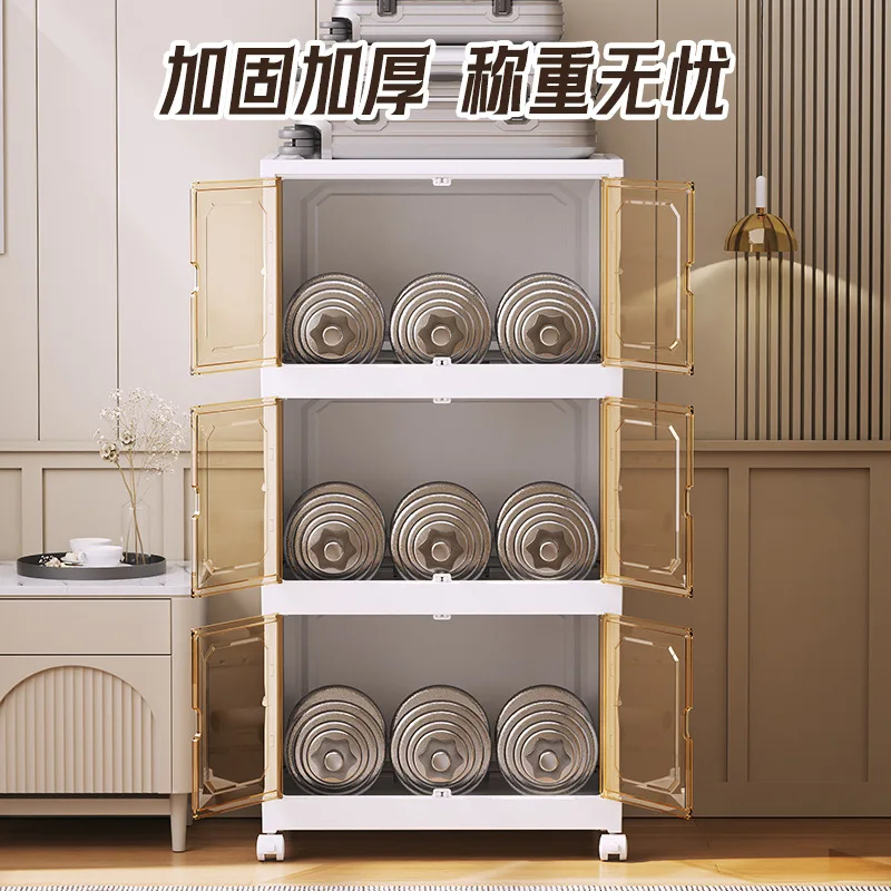 Storage Cabinet Household Installation-free Cabinet Multi-layer Locker Children's Sundries Snacks Toys Storage Bedroom Locker