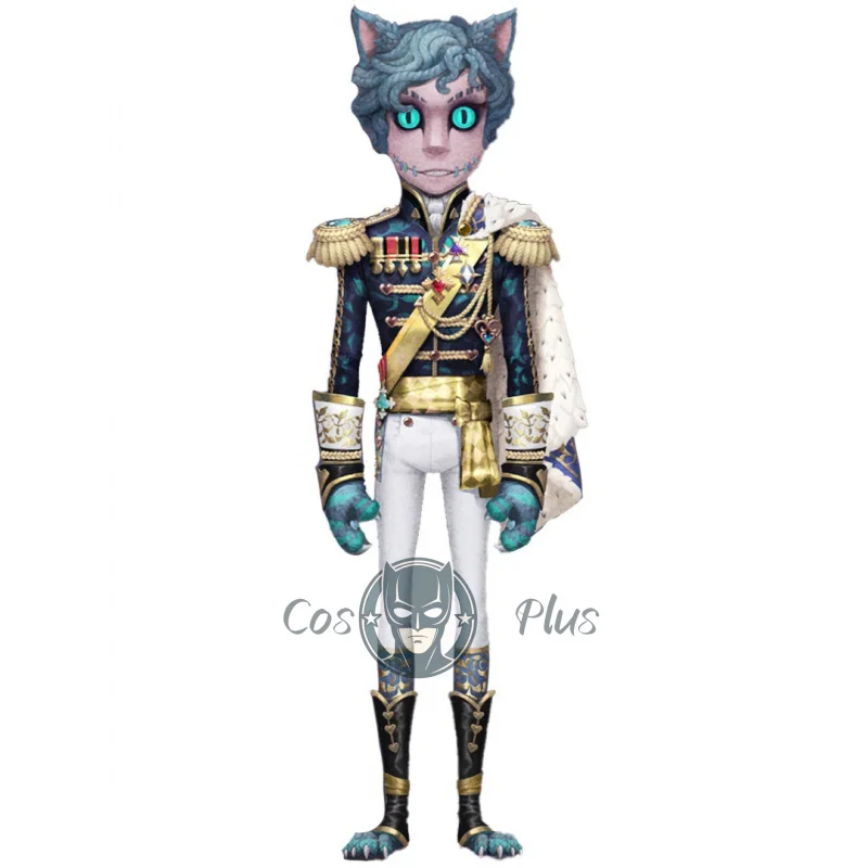 أزياء تنكرية على شكل قطة من Game Identity V Naib Subedar Cheshire للرجال زي موحد خفيف لحفلات الهالوين ملابس أنيمي