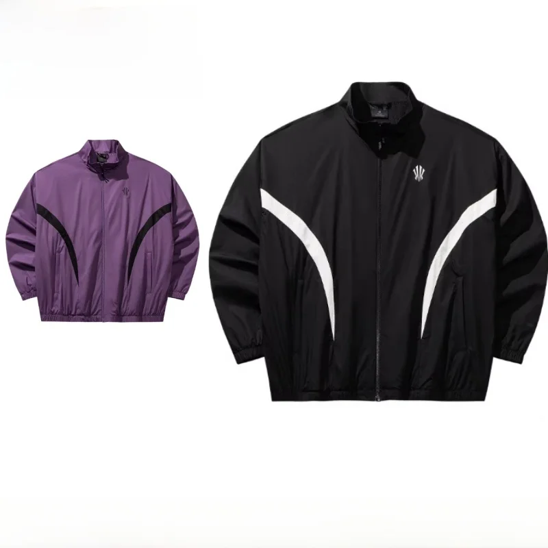 Chaqueta Tejida Retro Americana de la Serie Kele Irving, Ropa Deportiva Moderna para Hombre y Mujer, Cierre de Cremallera, Corta, Resistente al Viento