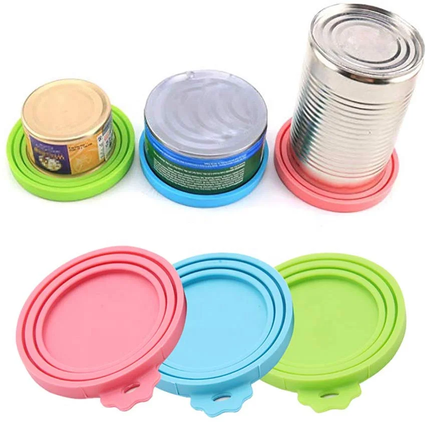 

Reusable Can Lids Covers Universal Storage Container Cover Silicone Cat Dog Pet Food Cover Lids Pet Bowl Dogs Accessoires Cat