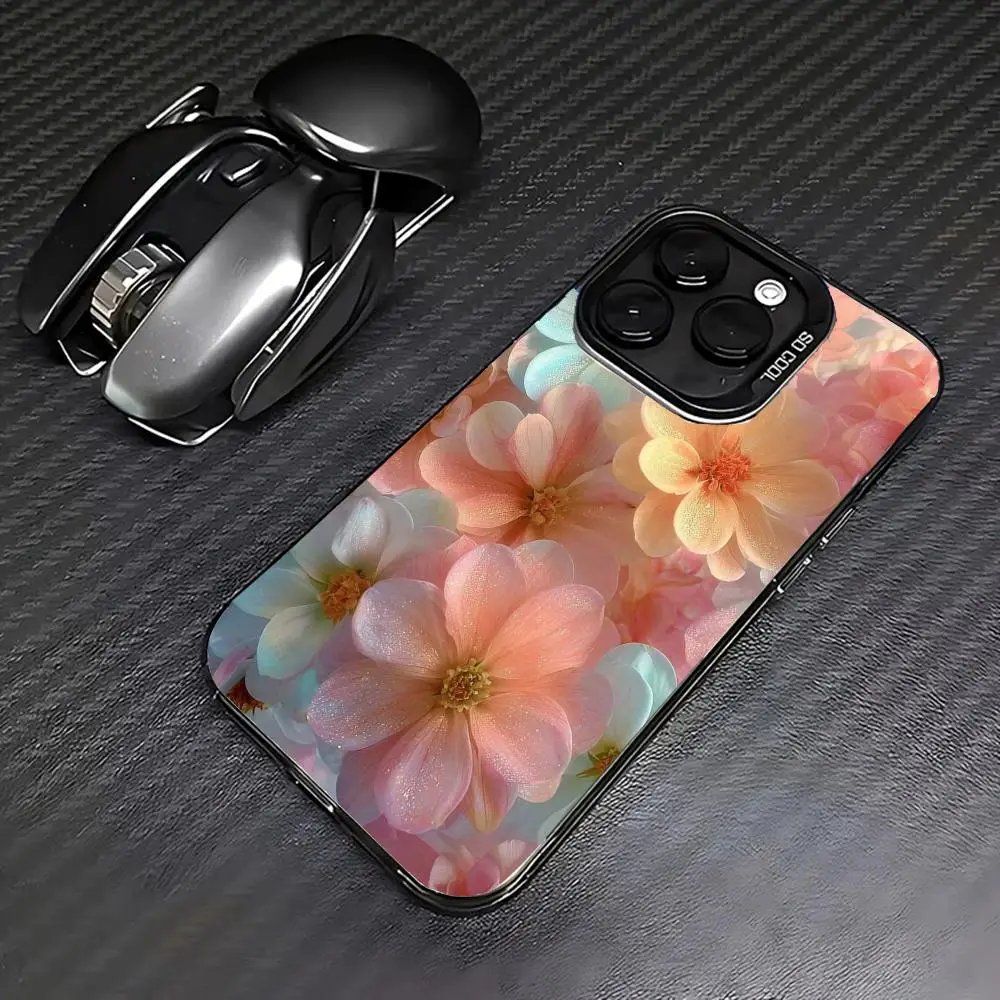 

Colorful flowers Phone Case case for iPhone17 16 15 14 13 12 11 Pro/ Max/Plus shock-proof rear cover anti-fingerprint
