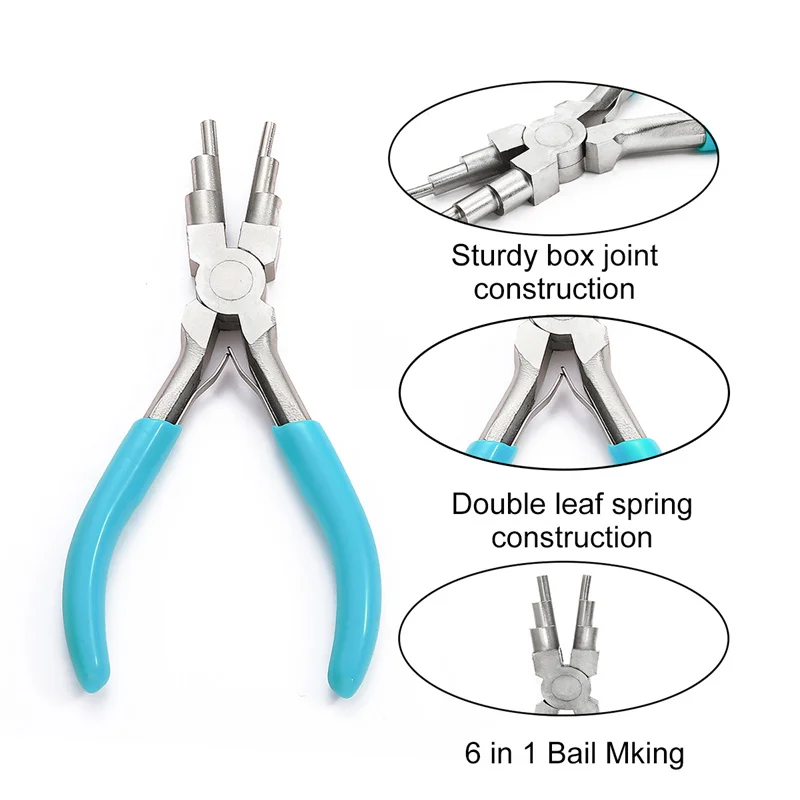 1Pc/Set 6 in 1 Wire Wrapper Looping Forming Plier 6 Step Multi Size Barrels Jewelry Plier For DIY Jewelery Accessory Design