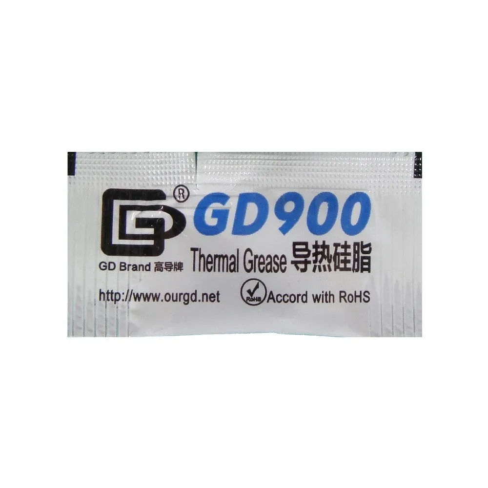 50/100 sztuk GD900 smar termiczny 0.5g 4.8W/mk pasta termiczna przewodzący silikonowy tynk radiator kompound dla GPU chłodnica procesora — zdjęcie 3