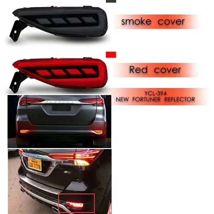 For Toyota Fortuner 2016-2025 Car Led Rear Bumper Light Reflector Daytime Running Lights Brake Fog Lamp DRL Dymanic Turn Signal - Image 4