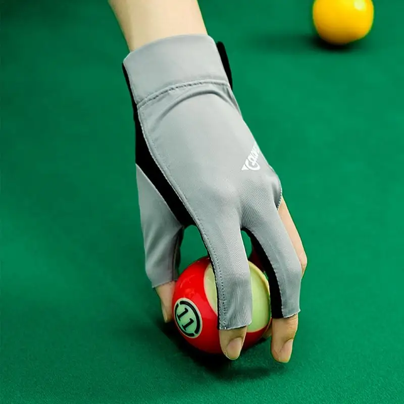 Gants de sport de snooker pour droitier, 3 doigts, isotélasticité coordonnante, accessoires d'entraînement de billard, offre spéciale