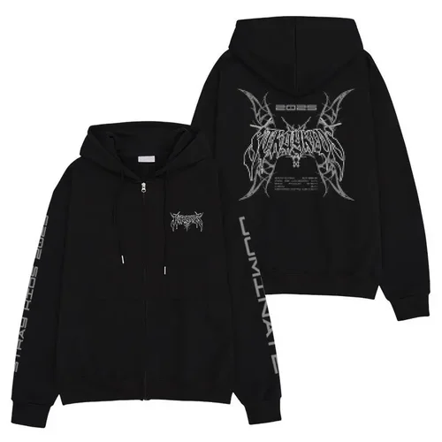 Imagen 2 del producto Felix Hyunjin 2025 'dominate' World Tour Sudadera con capucha con cremallera mujeres hombres Harajuku sudadera ropa de calle Hip Hop chaqueta con capucha con cremallera