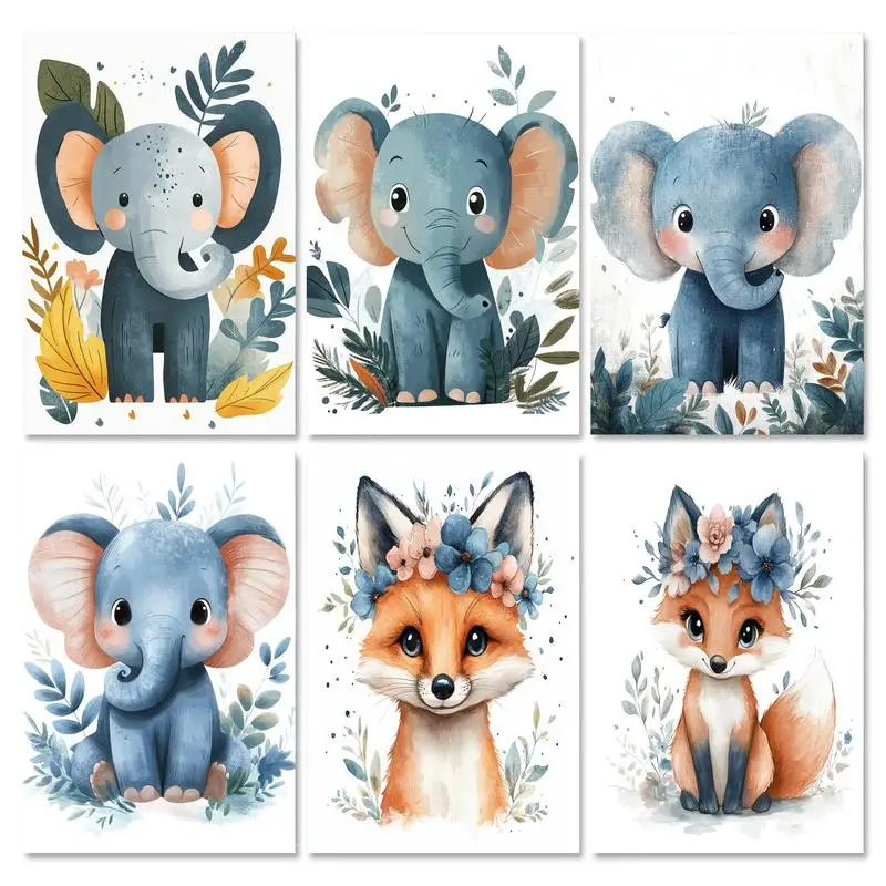 

RUOPOTY Acrylic Paint Frame Diy Painting By Numbers Elephant Zebra Picture Drawing By Numbers For Home Wall Art Decors 60x75cm