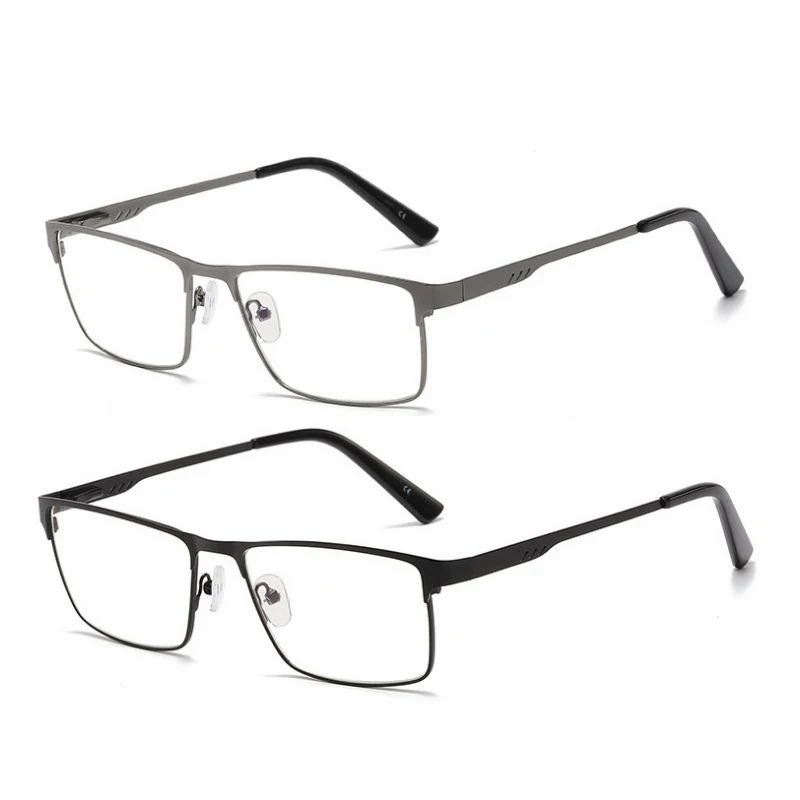 Ahora Men Square Metal Large Frame Reading Presbyopia Glasses Reader