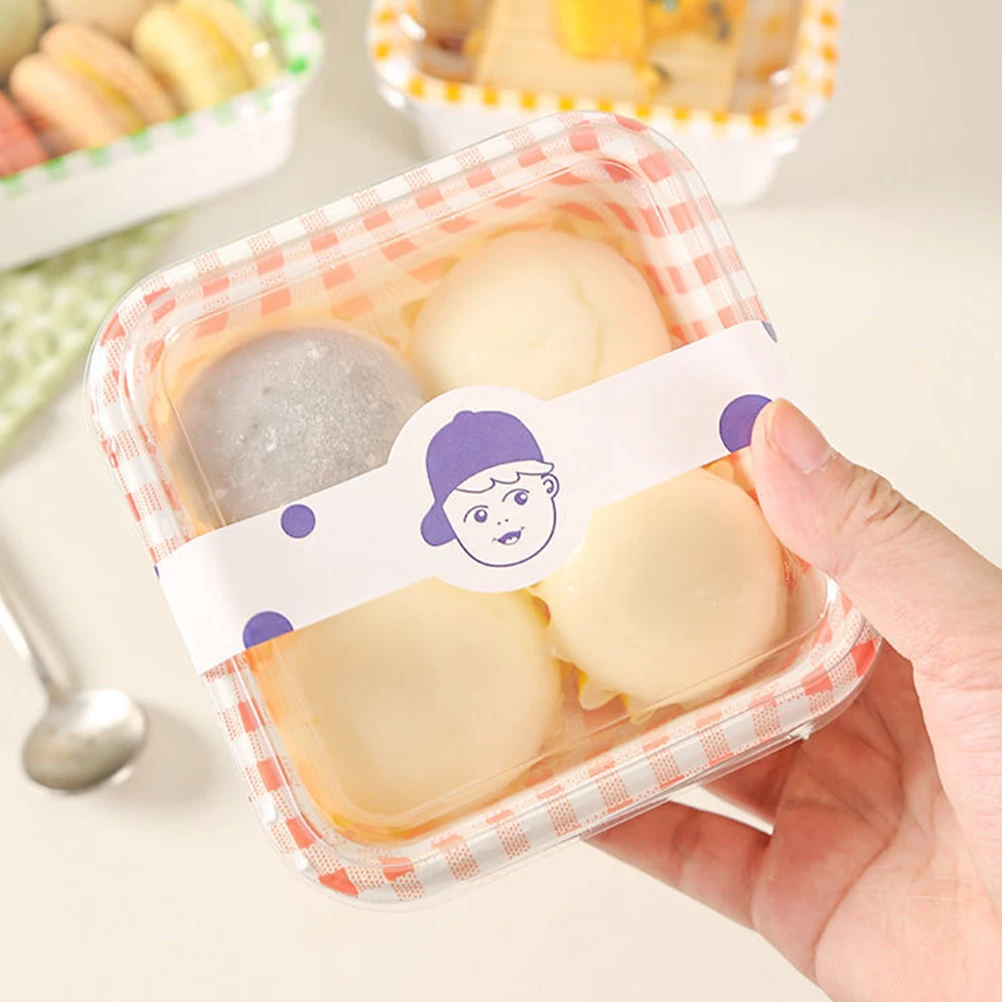 

50 set Cake Box Dessert Boxes Small Compact Baking Cookie Treat Containers for Party Bakery Café Cookie Holder PET Food Storage