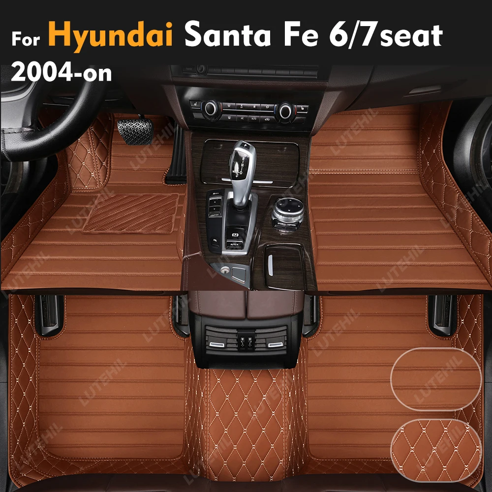 

LUTEHIL для Hyundai Santa Fe 6/7-Seat 2006-2023, автомобильный напольный коврик на заказ, автомобильный ковер, аксессуары для интерьера 2022 2021