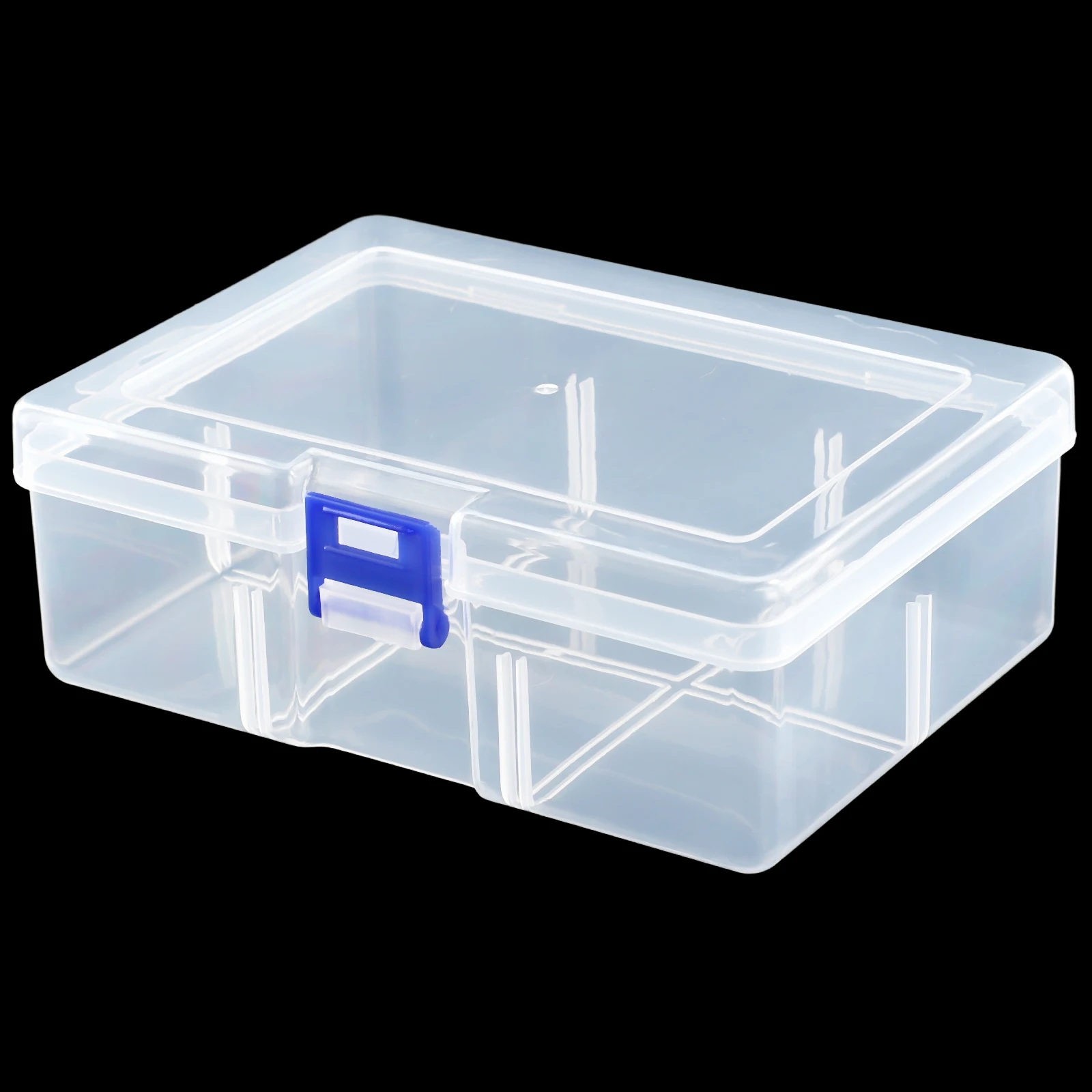 Plastic Transparent Storage Container with Lock and Large Capacity for Cosmetics Jewelry Nails Pills and Various Small Items