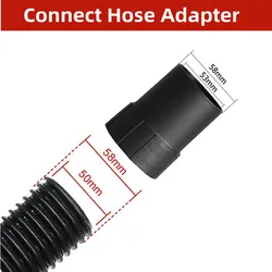 Connettore host aspirapolvere industriale 2P 53/58mm, collegare l'adattatore per tubo flessibile e l'host per tubo filettato 50mm/58mm, parti aspirapolvere