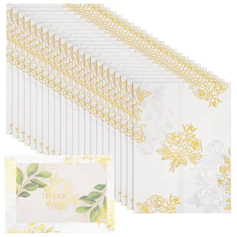 50Pcs Invitation Sleeves Envelopes Pocket Jackets For Wedding Wraps Birthday Parties Baby Showers Exhibitions Invitation