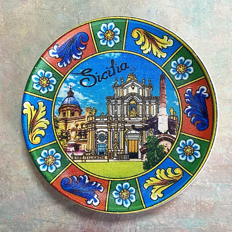 Sicilia 3D refrigerator magnet Tourist souvenirs Refrigerator magnet decoration supplies Collection arts and crafts gifts