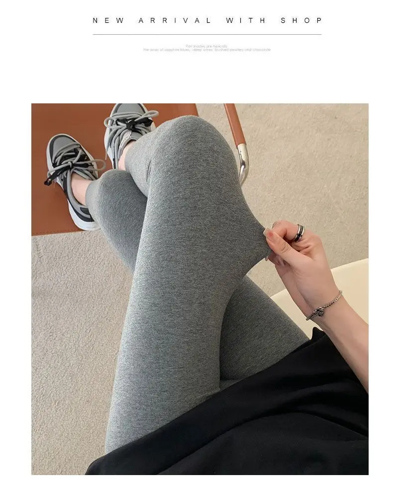 Skin Leggings Women Gym High-Stretch Mid-Length Drape Smooth Steampunk Tied Plus-Size Stretchability Buttock Thickening Wine Red