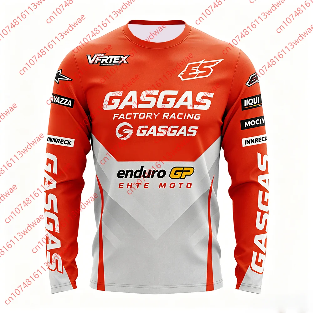 2026 GASGAS Rennanzug Enduro GP Motocross Trikot Herren Langarm Atmungsaktives Offroad Dirt Bike Motorrad Renn-T-Shirt