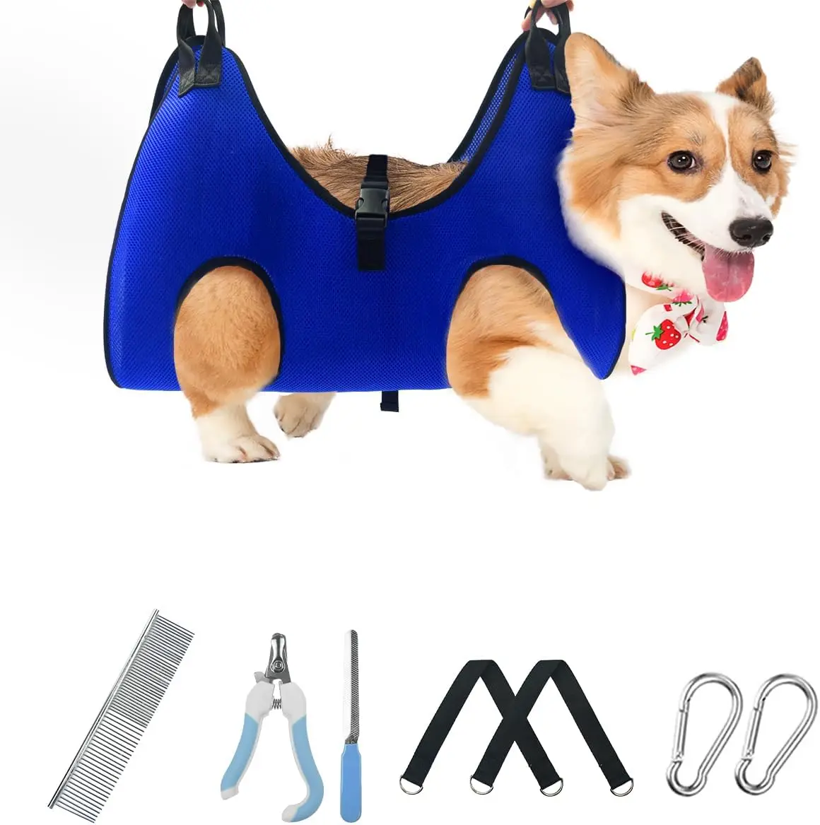 

Dog Grooming Hammo Grooming Harn For Small Dogs Pet Grooming Hammo With Nail Cs/Nail File/Comb Breathable Dog Nail Harn Hanging