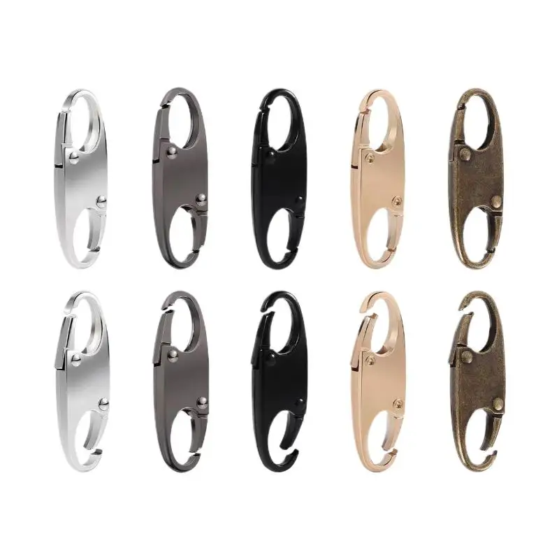 2 Stück Reißverschluss-Clips, Diebstahlschutz, Doppelöffnungs-Reißverschlüsse, Ersatz-Zipper-Verbinder, Reißverschluss-Schloss, Karabiner-Clips – Detail 11