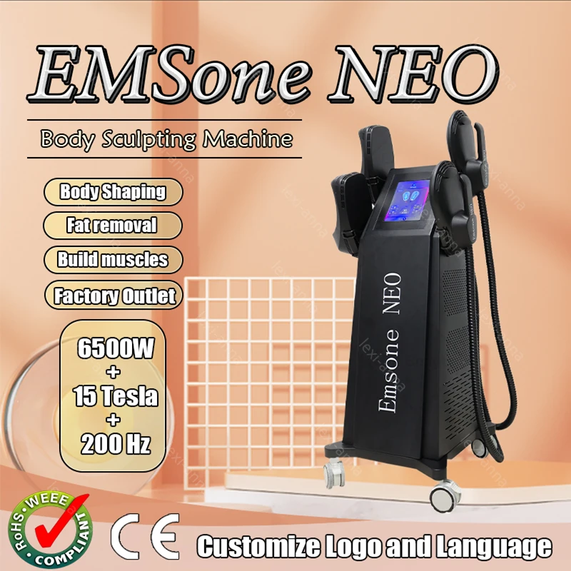 New Body Shaping EMSone NEO Weight Loss and Muscle Enhancement 2024 6500W 200HZ Electromagnetic Field Technology Instrument