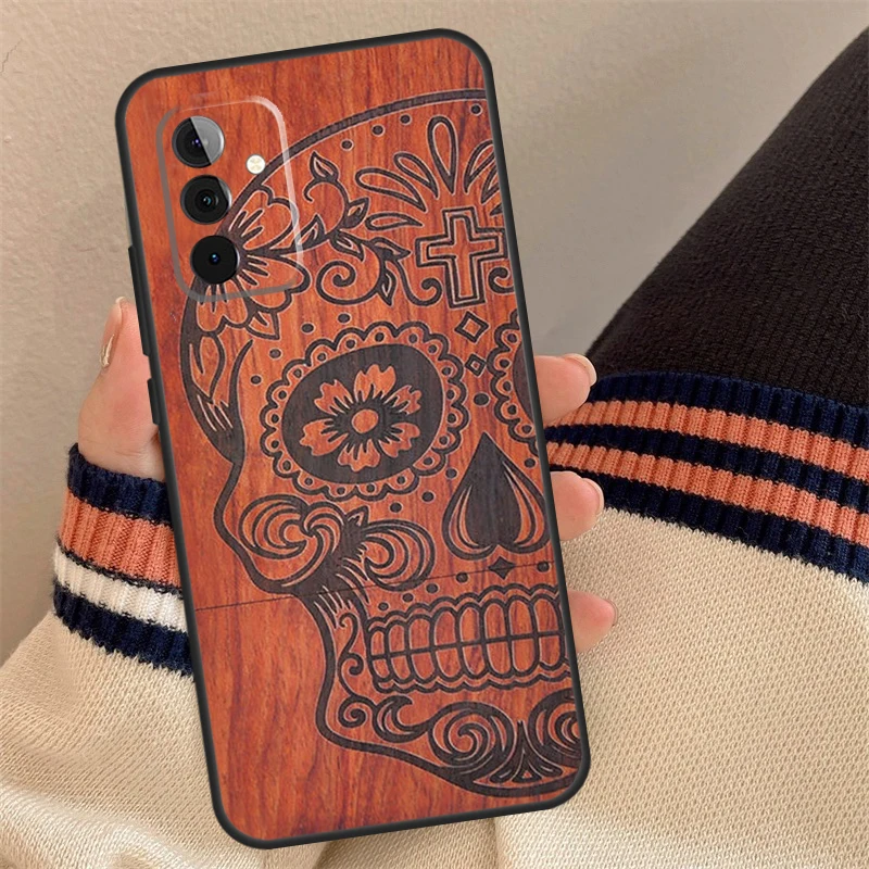 Natural Bamboo Wood Pattern Print Case For Samsung Galaxy A54 A34 A24 A14 A12 A22 A32 A52 A51 A71 A13 A23 A33 A53 A73 Cover