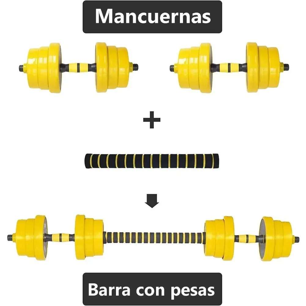 

-44LB Adjustable Free 2-in-1 Set, Non-Slip Neoprene, Purpose, Home, Gym, Office | | Hand Weights, Barbell 44 LB