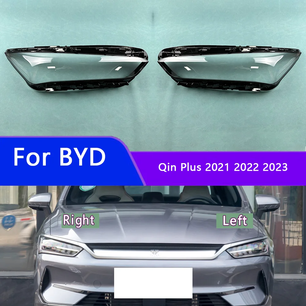 

For BYD Qin Plus 2021 2022 2023 Headlamp Cover Transparent Lens Lamp Shell Masks Plexiglass Replace The Original Lampshade