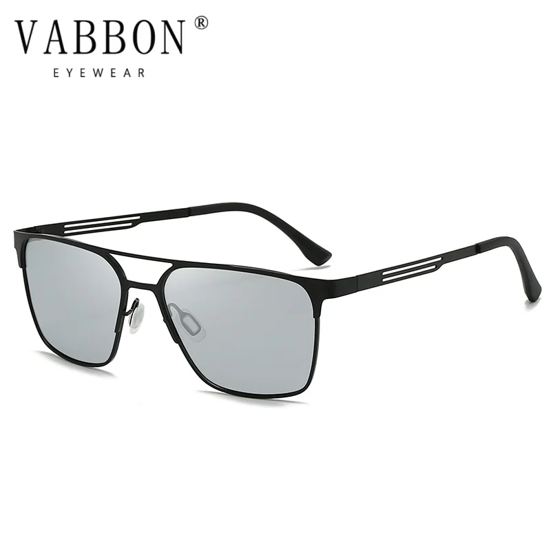 نظارات شمسية مستقطبة خفيفة للغاية للرجال من Vabbon New، نظارات عصرية متغيرة الألوان، إطار مربع معدني، نظارات شمسية للقيادة والصيد في الهواء الطلق للرجال 5149