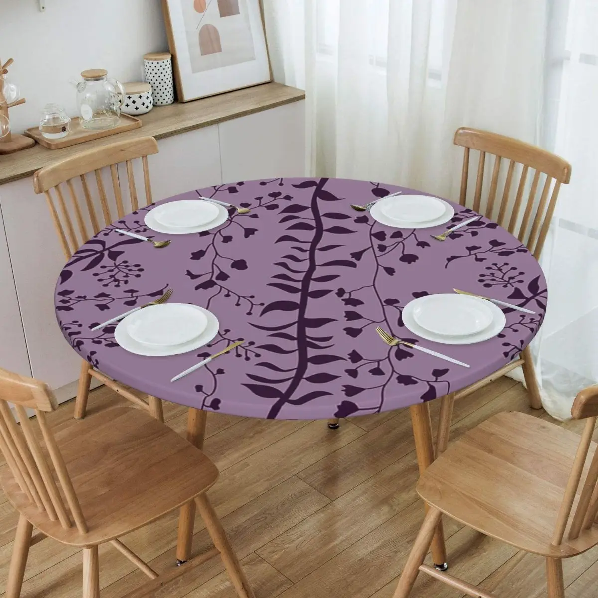 Bella Swan's Comforter Version Twilight Saga Fanart Round Tablecloth Oilproof Table Cloth for Kitchen Events Dining Table Cover