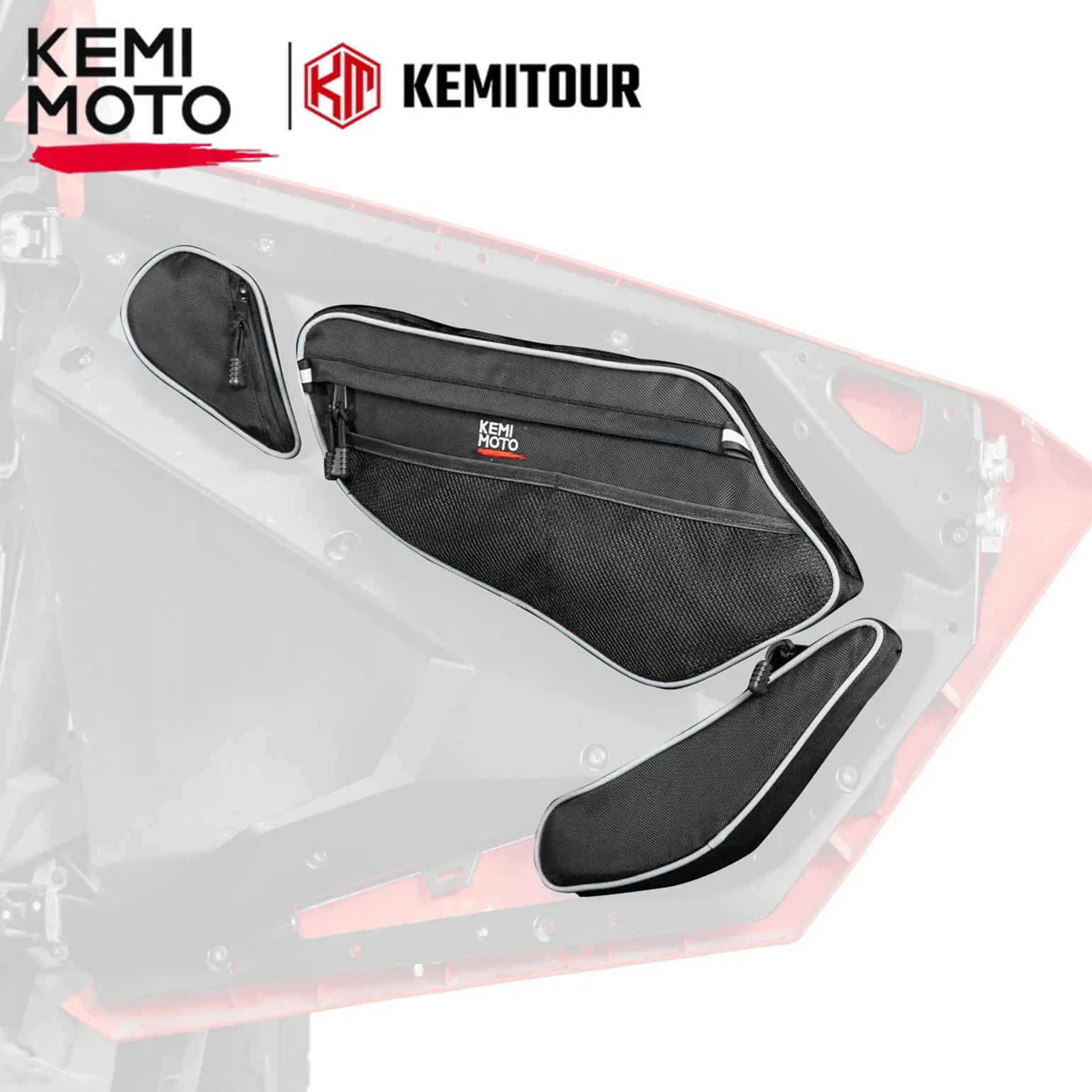 

KEMIMOTO UTV Cab Pack Storage Bag Compatible with Polaris RZR PRO XP/4 PRO R/4 Turbo R/4 2020-2024 Knee Pads Storage Tool Bags