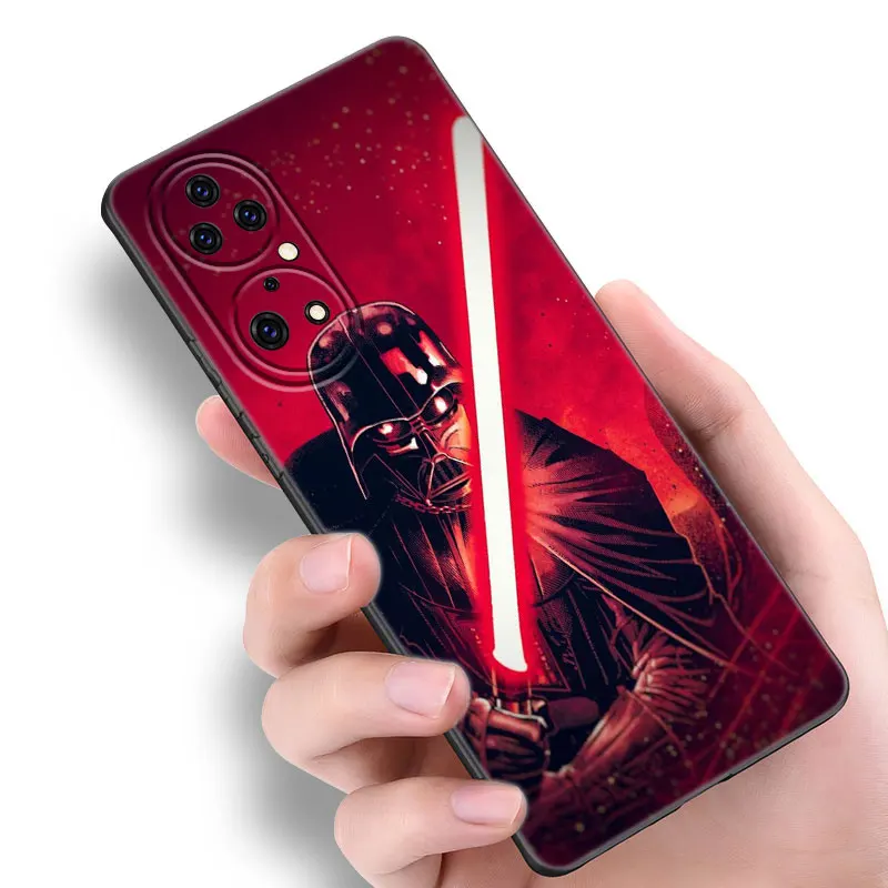 Stars W-Wars Black Phone Case For Huawei Pura 70 Ultra P20 P30 P40 Lite P60 Art P50 Pro P50E P Smart 2018 2019 2020 2021