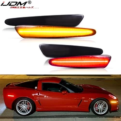 iJDM Amber/Red LED Side Marker Lights for Chevrolet Chevy Corvette C6 05-13 Turn Signal Light/Driving Light OEM Sidemarker Lamps