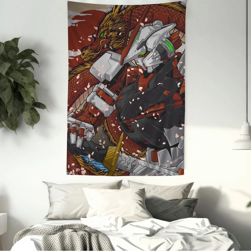 Gundam Tapestry Art Printing Cheap Hippie Wall Hanging Bohemian Wall Tapestries Mandala Art Home Decor