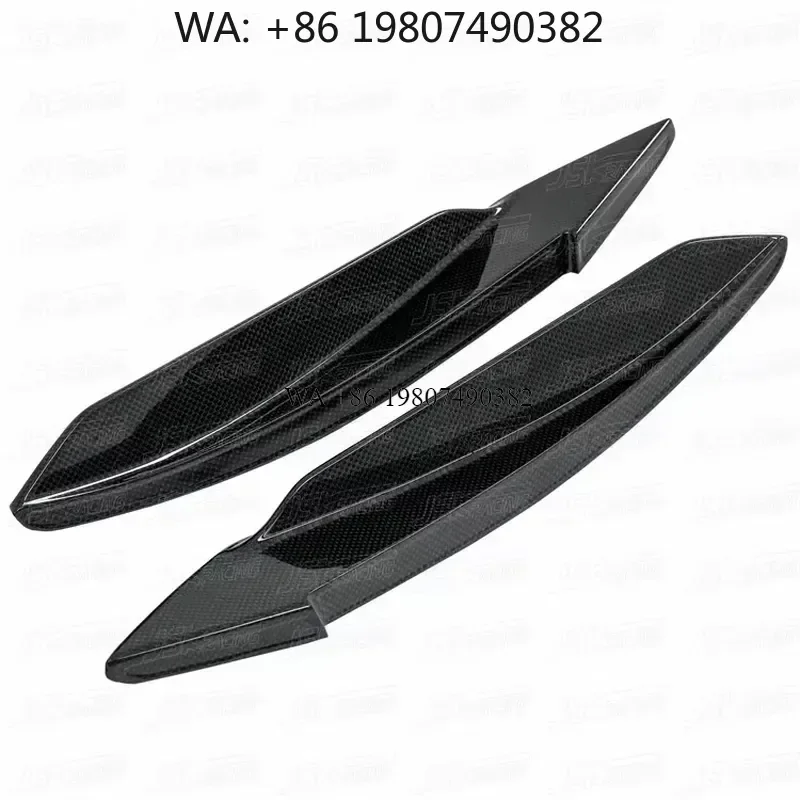 Wmwmnu Carbon Fiber Front Bumper Canards Splitter for F8 Tributo 2019 2020 2021 PT Style Auto Body Kit Accessories