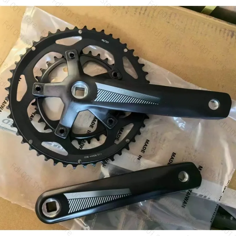 Pédalier de route compact Tempo 50-34T 48-32T 170/172.5/175 mm Roulette Two Large Dentures pour vélo de route Roulette Wheeler