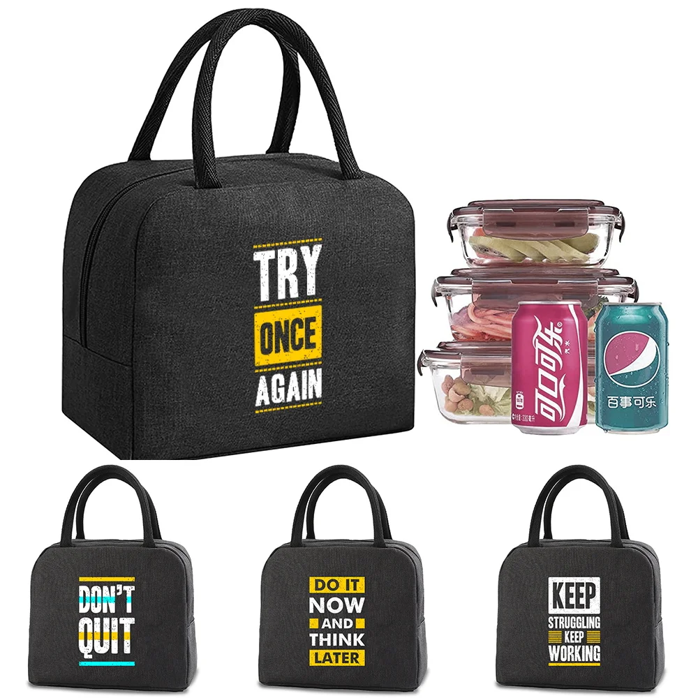 

Lunch Bags for Women Kids Cooler bag Thermal Cold Food Container School Trip Picnic Dinner Handbag Insulated Portable Canvas Box