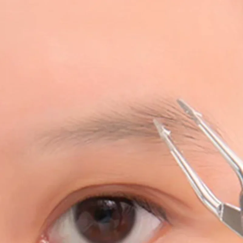 Elbow Eyebrow Plucker Stainless Steel Elbow Clip Scissor Tweezers Plier Beauty Slanted Puller Extension Eye Plucking Makeup Tool