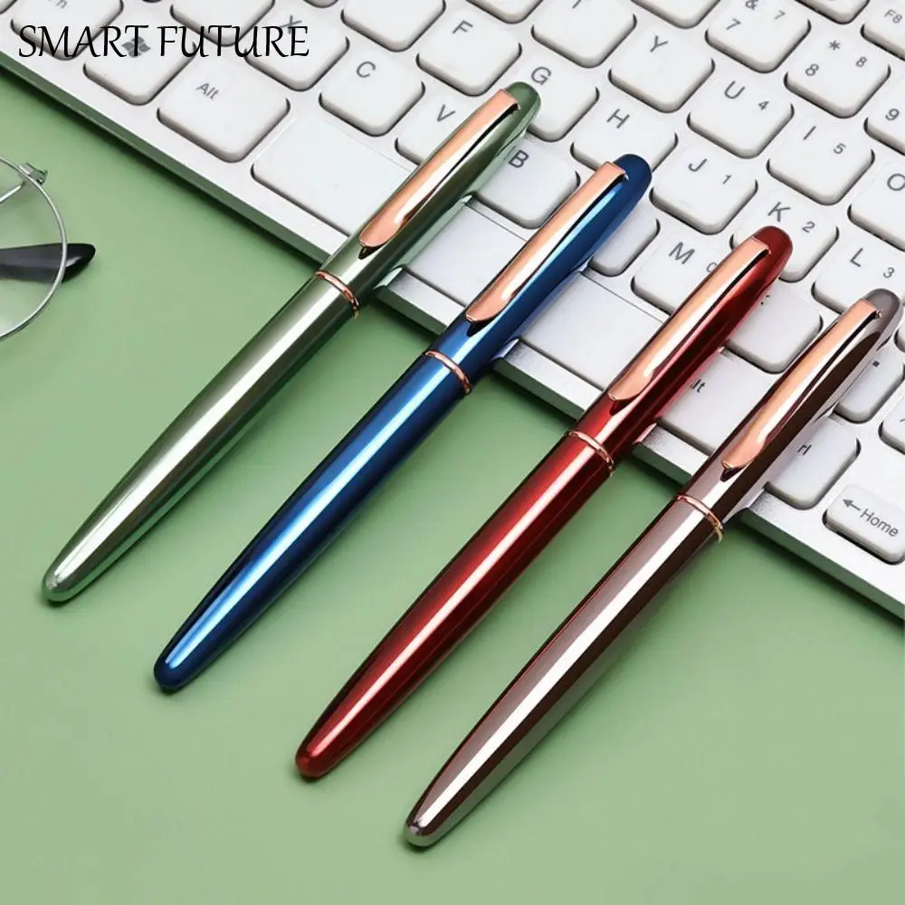 

Business Fine Nib Metal Fountain Pen Calligraphy Handwriting Gift Ink Pens Smooth Writing 0.35mm Signature Pen Office Supplies