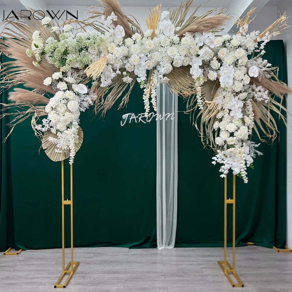 

Event Background Decoration Luxury Artificial Pampas Rose Orchid Floral Arrangement for Wedding Decor Arch Set Customized