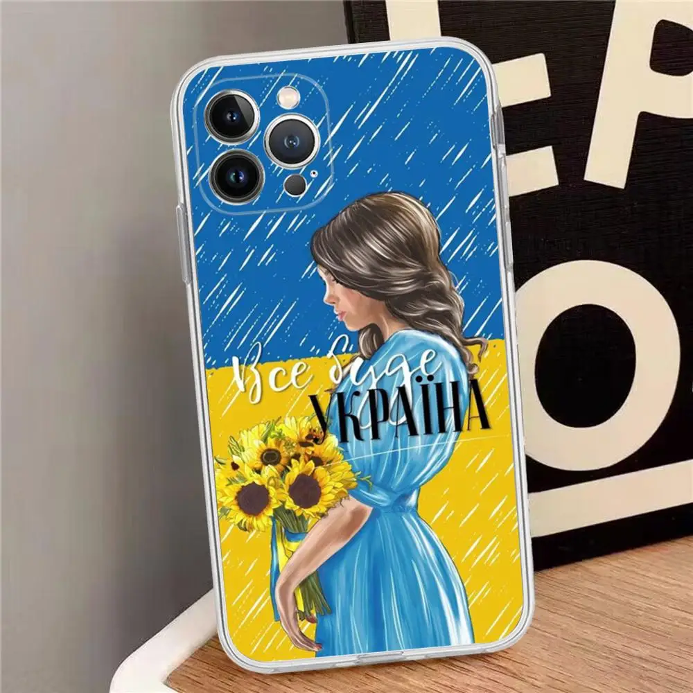 Custodia per telefono U-ucraina F-Flag ucraina per iPhone 15 14 13 12 Mini 11 Pro XS Max X XR SE 6 7 8 Plus custodia morbida in Silicone